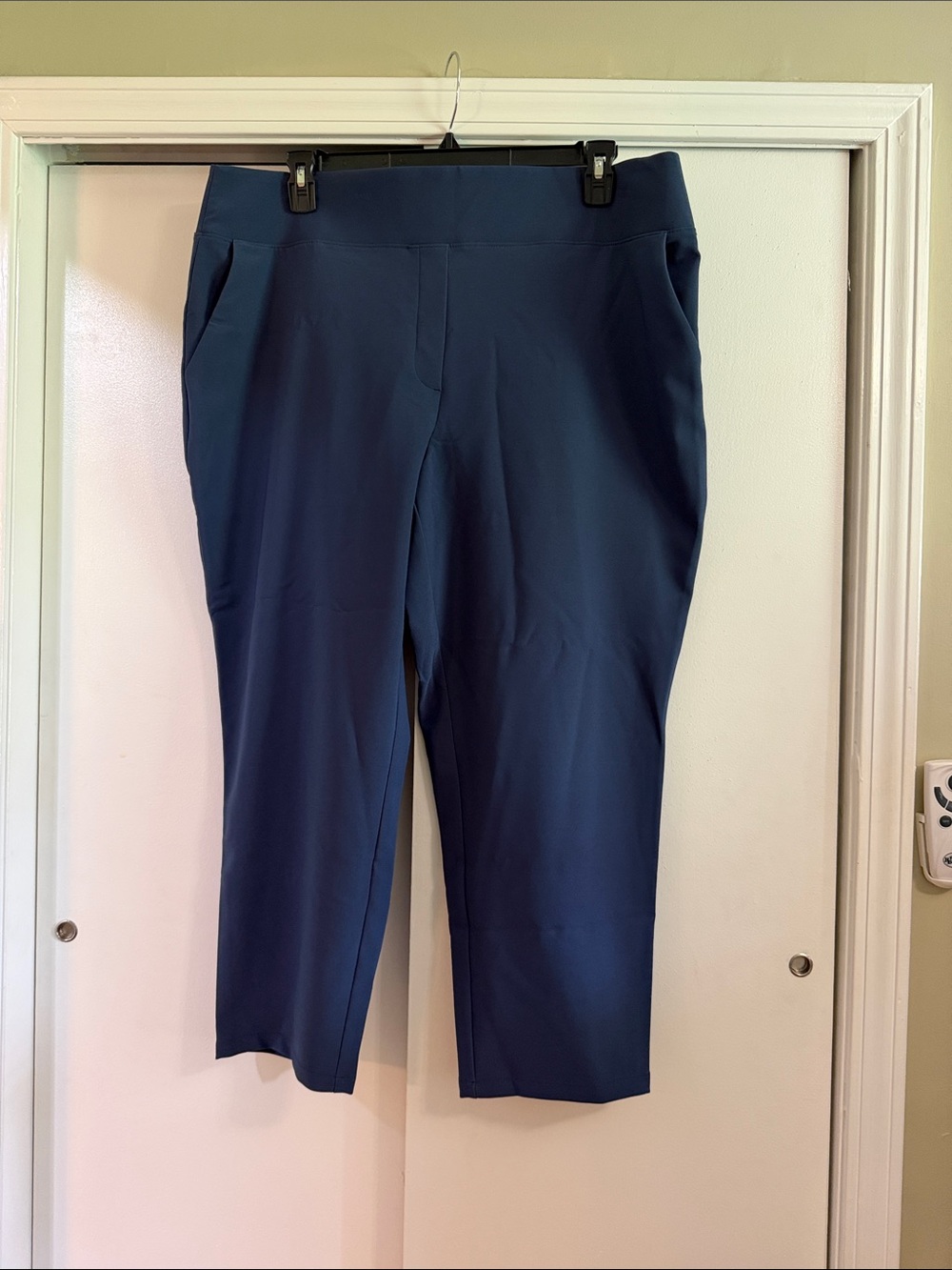 Nine West Deep Blue Cropped Ponte Pants